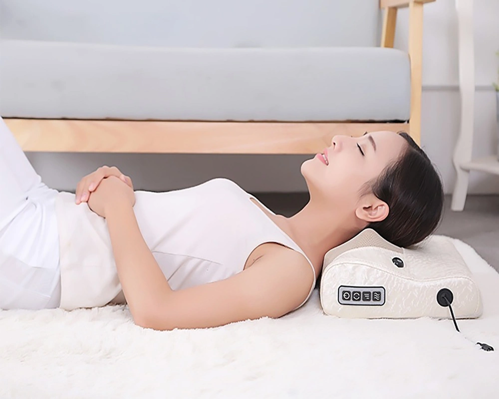 Best Selling Shiatsu Personal Care Infrared Neck and Shoulder Kneading Massager Sleeping Relax Massage Pillow with Magnets