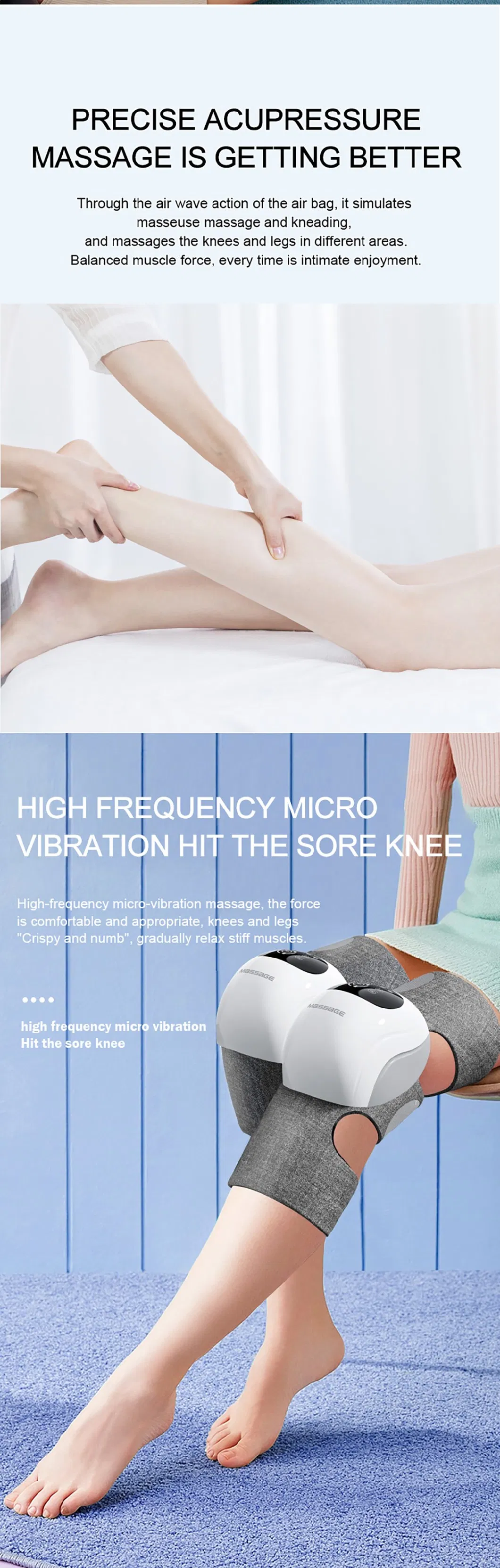 and Kneading Infrared Heated Vibration Joint Knee Shoulder Pain Massager for Circulation