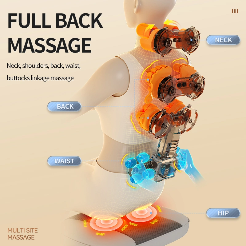 Portable Massage Chair Kneading Back Neck Massager Home Office Seat Shiatsu Massage Cushion with Heat