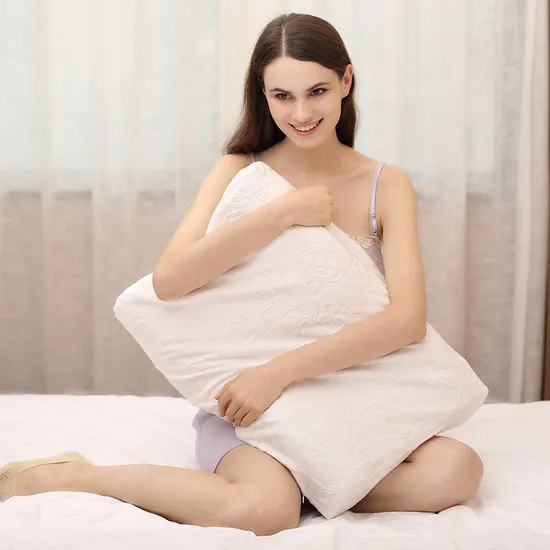 Comfortable Neck Support Natural Memory Foam Latex Pillow Portable Massage Pillow 