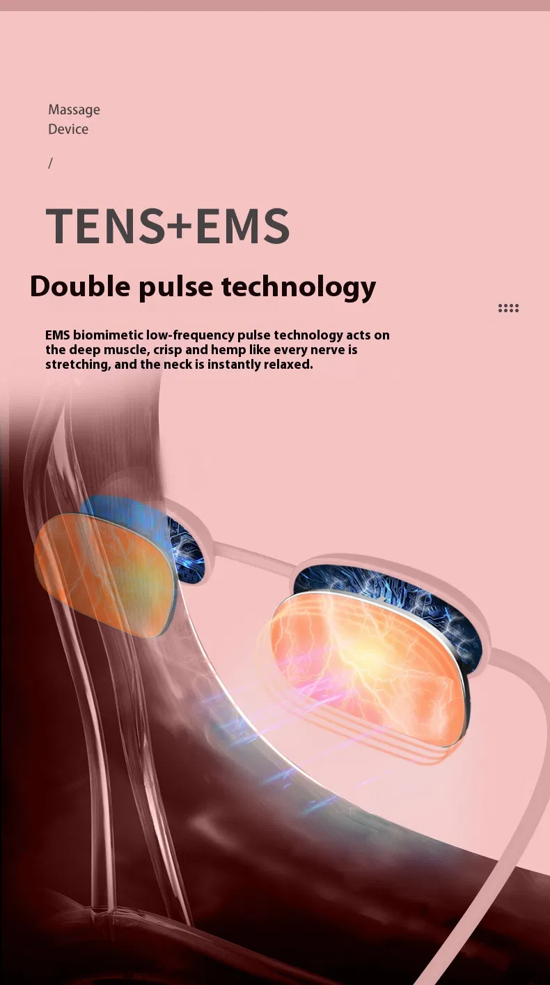 Mini Body Massager Tens Units Electronic Vibration Wireless Charging Case Neck Shoulder Massager