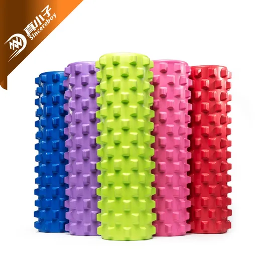 Grid EVA Colorful Eco Friendly Gym Fitness Massager Equipment 90cm Massage Stretcher Back Pain Release Vibration Foam Roller Yoga 