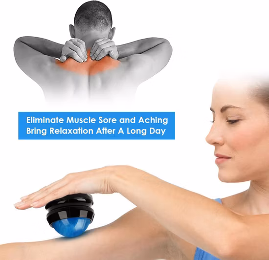 Relieve Fatigue Yoga Tool Neck Shoulder Manual Massage Ball Back Massager U Shaped Neck and Shoulder Massager
