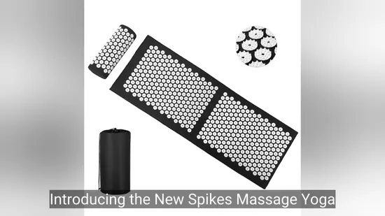 New Spikes Massage Yoga Mat Relax Muscle Acupressure Mat with Pillow Set 