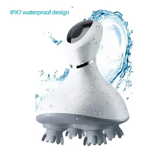 Hot Sales Claw Hand Held Silicone Octopus Automatic Spider Heating Vibrating Scalp Electric Head Massager 