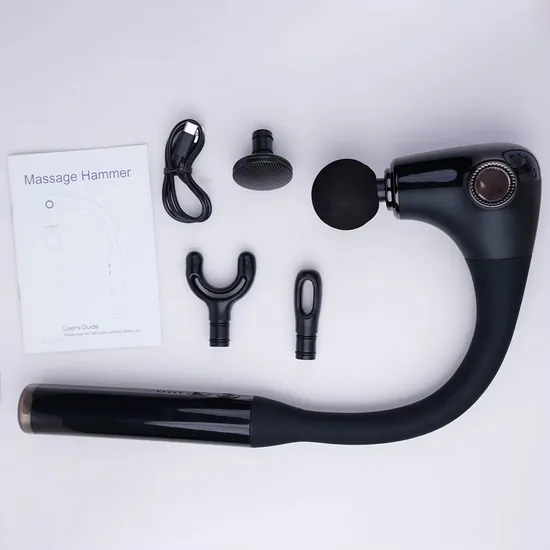 2025 Hot Seller Powerful 5 Speeds Wireless Fascial Gun 10mm Deep Tissue Back Massager Heat Handheld Muscle Massage Hammer 