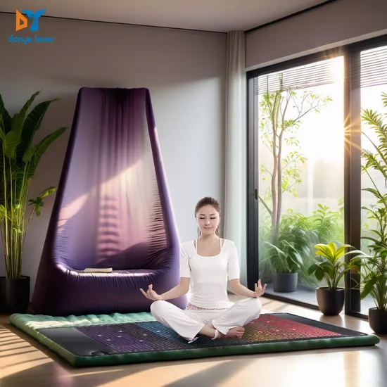 Layered Gemstone Yoga Mat Crystal Magnetic Full Body Massage Mat Pulsed Electronic Magnetic Field Mat 