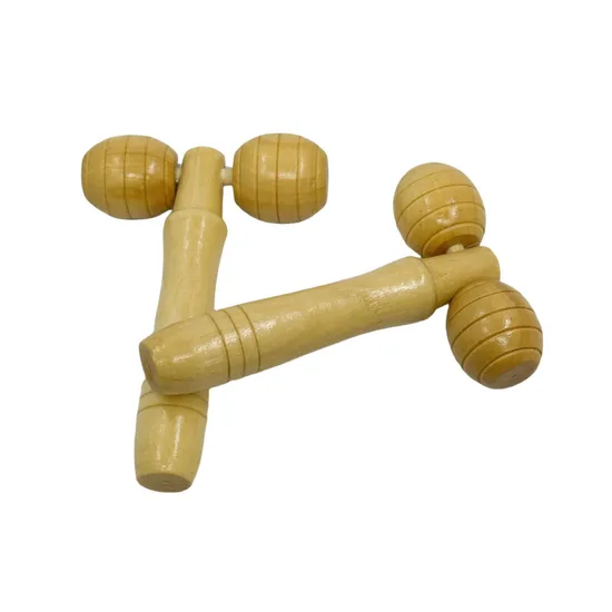 Wholesale Small Size Handheld Wood Roller for Face Massager 