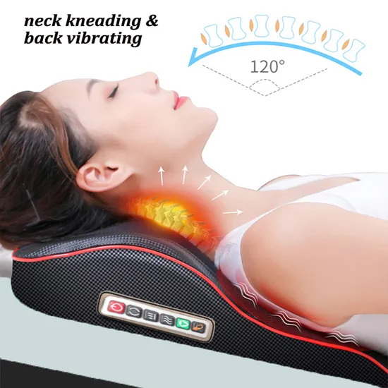 Ningdecrius Smart Neck Massage Pillow with Heat Shoulder Back Neck Vibrator Infrared Neck Soft Support Travel Massage Pillow 