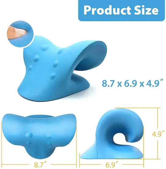 Cervical Traction Pain Relief Massage Cervical Spine Alignment Memory Foam Massage Neck Pillow 