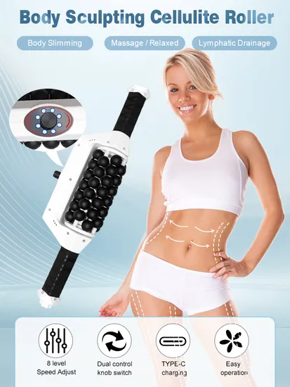 Hand Held Electric Roller Massager Shoulder Cervical Spine Waist and Back Legs Vibrating Multifunctional Full Body Meridians 