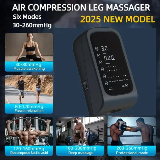 Air Compression Foot Leg Massager Recovery Boots for Athletes Blood Circulation 
